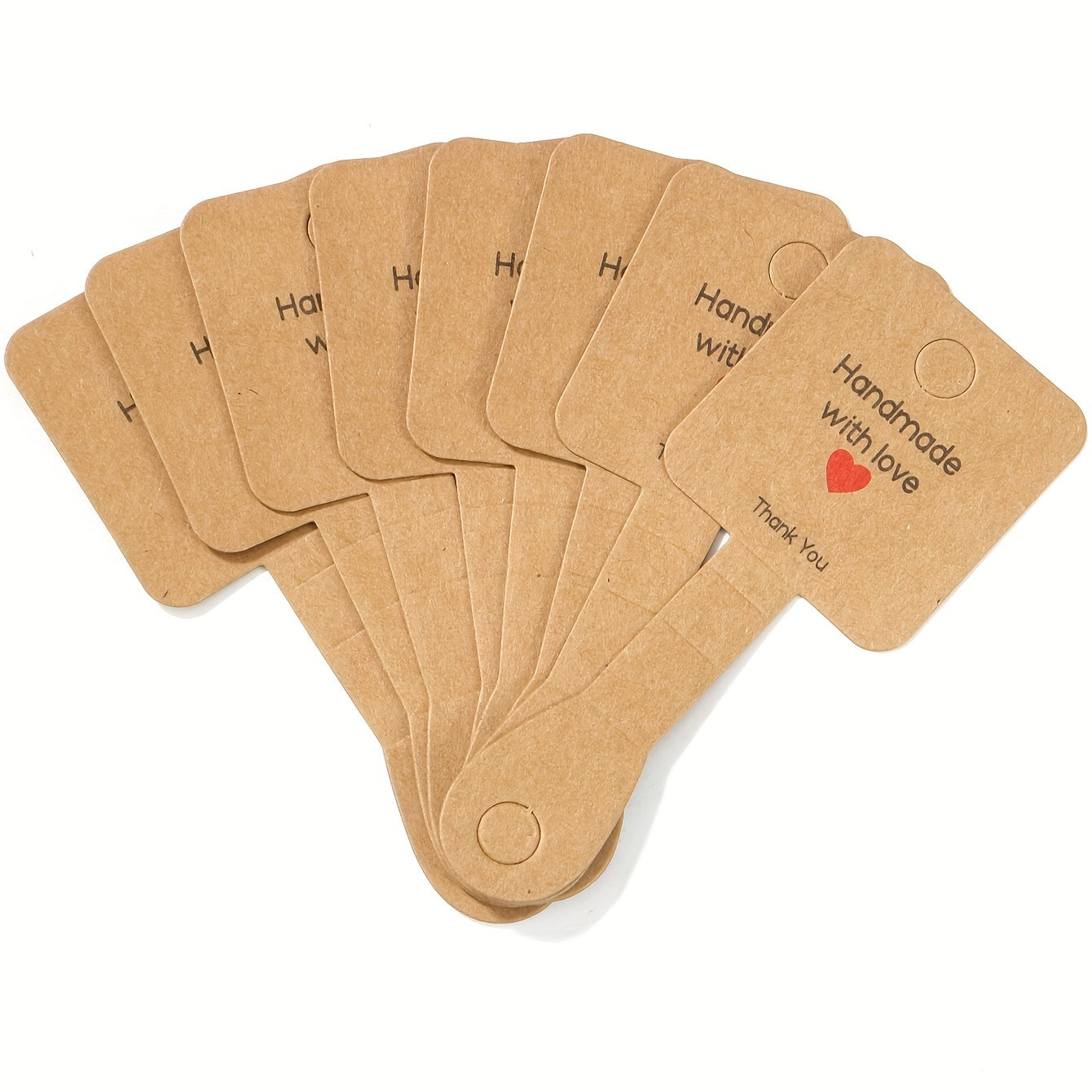 Упаковка из 100 карточек для демонстрации украшений для колец, ожерелий, браслетов, брелоков