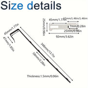 Qora sozlanadigan oynali peçete tutqichlar to'plami eshik ustiga o'rnatish uchun temir 9.07kg gacha tuta oladi