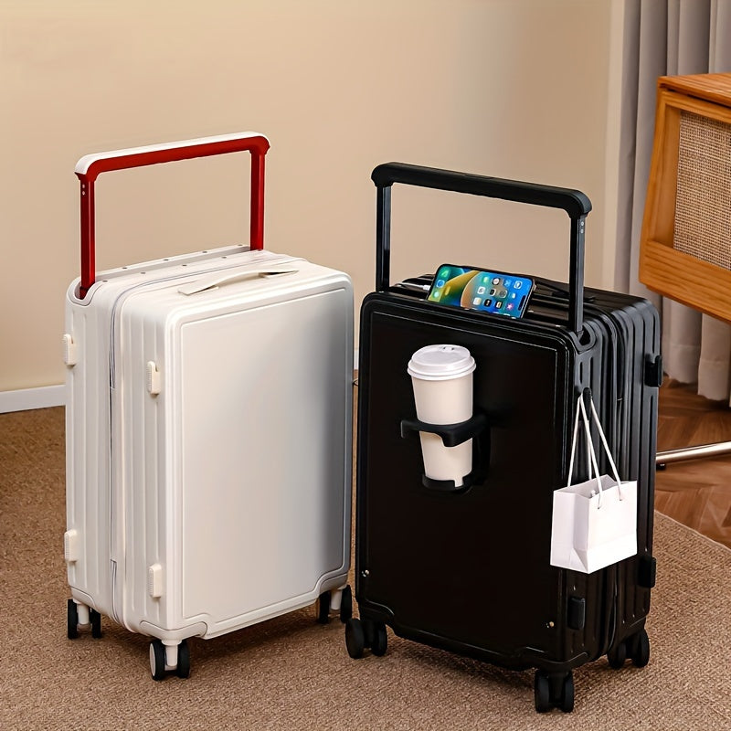 Hard Shell Luggage with Aluminum Handle TSA Lock USB Port Spinner Wheels Laptop Sleeve Black White Yellow Green