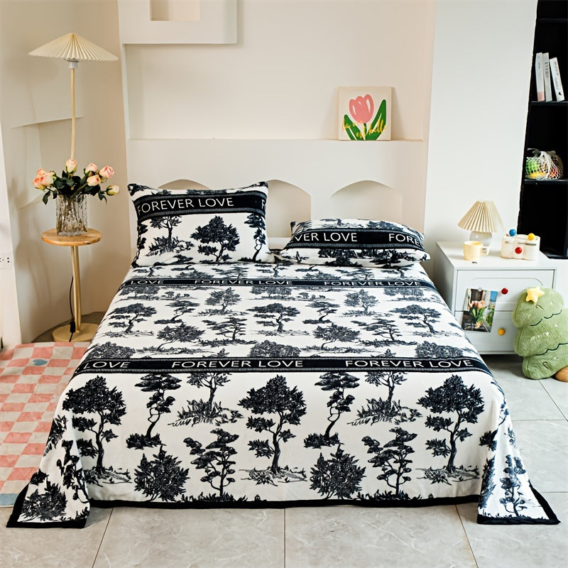 Floral Ink Painting Fleece Throw Blanket Soft Warm Cozy for Couch Bed Travel