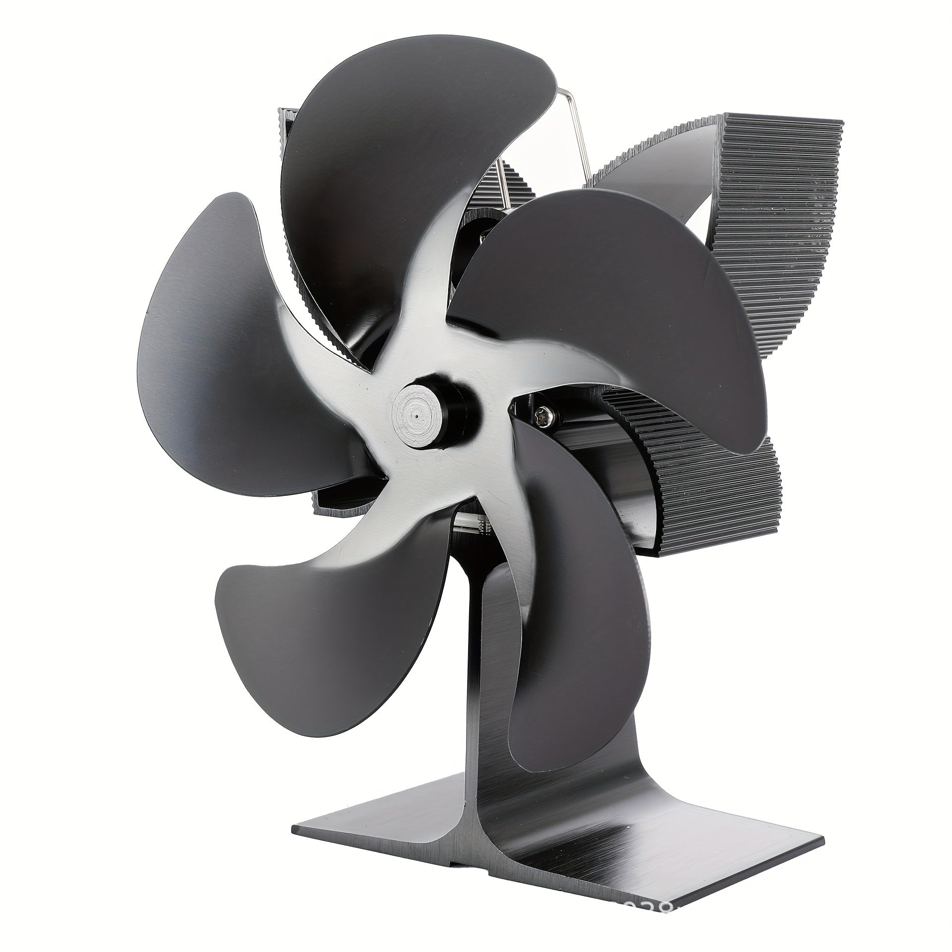 Ventilador de estufa de leña de 5 aspas distribución de calor sin electricidad para estufas de leña y gas