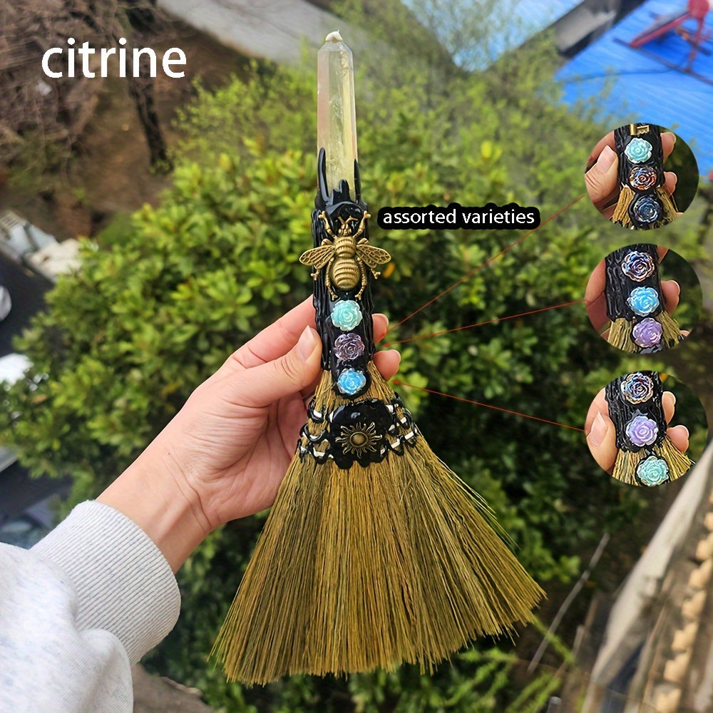 Hexagonal Natural Crystal Pillar for Home Decor and Meditation