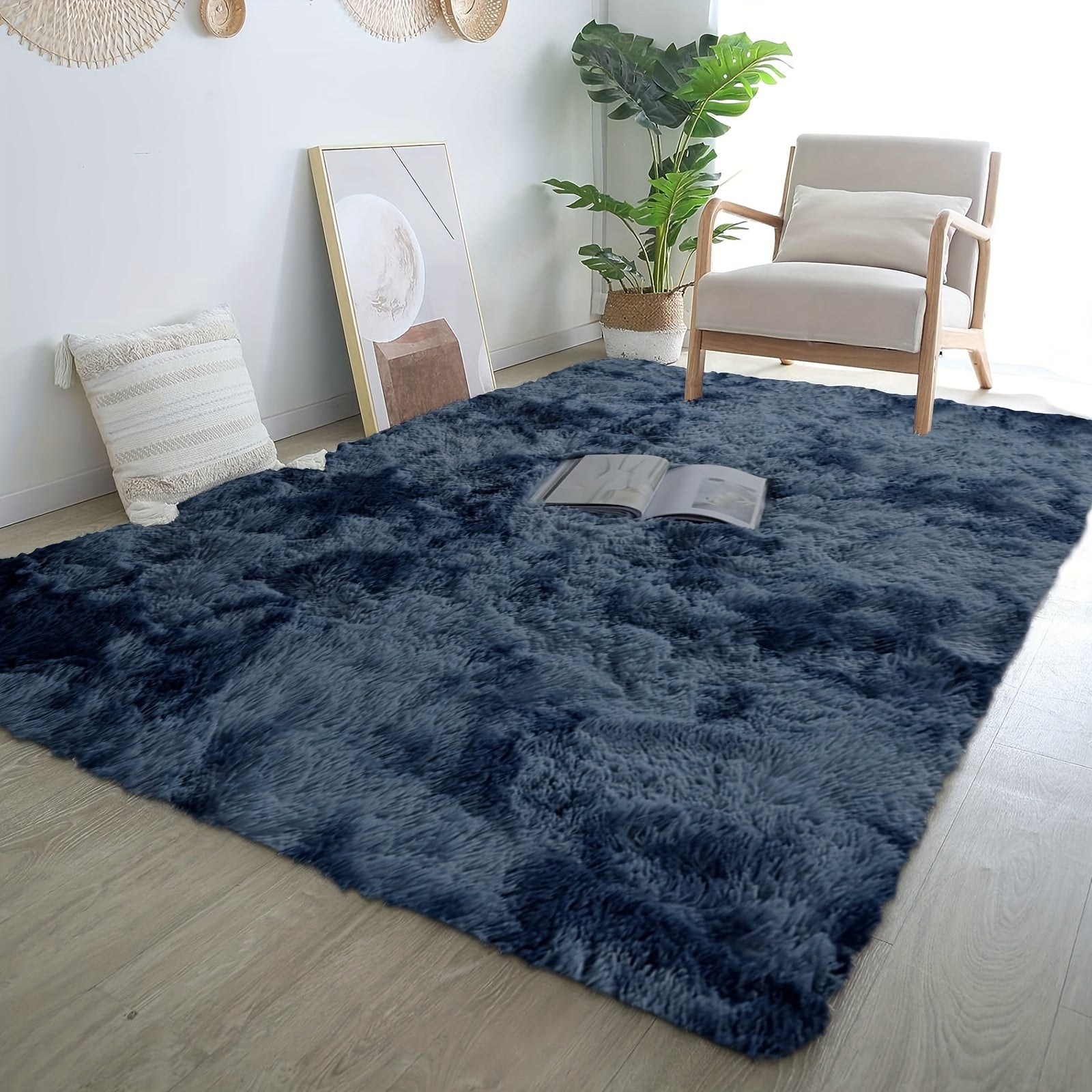 Luxurious Shag Area Rug for Living Room and Bedroom Non-Slip Plush Carpet