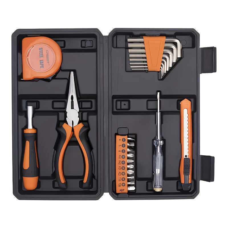 23-Piece Household Hand Tool Set for DIY Home Repair with Screwdrivers and Wrenches