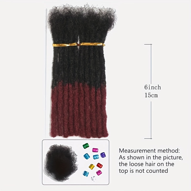 Men's Dreadlock Extensions 0.4cm 10 Strands Human Hair Braids