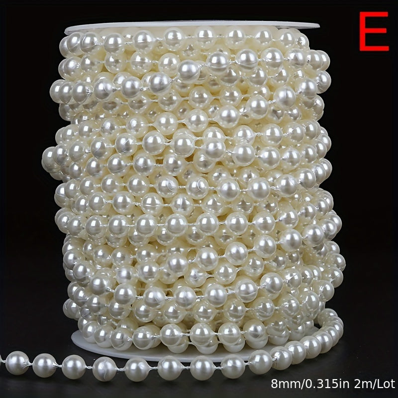 Plastic Beaded Chain for DIY Jewelry Making and Decoration 1 Roll
