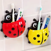 Porta cepillo de dientes Ladybug con ventosa para organización del baño y regalo