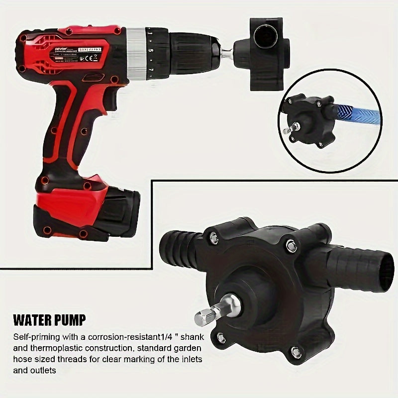 Multi-Purpose Hand Drill Water Pump for Car Wash and Outdoor Use Self-Priming Compact Durable