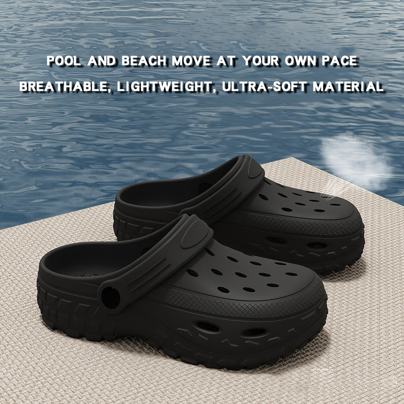 Unisex Summer Rubber Sandals Slip-On Outdoor Indoor Leisure Shoes