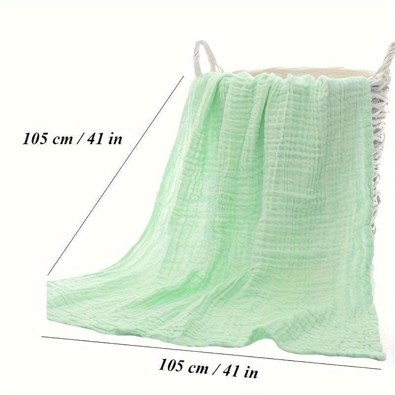 Kids Cotton Swaddle Blanket 6-Layer Absorbent Baby Wrap 104x104 cm Gray Pink Blue