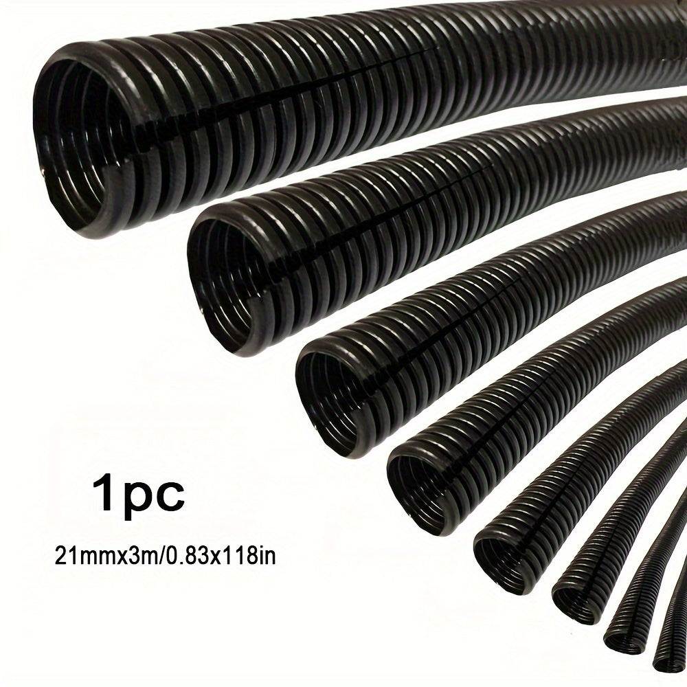3m Black Polyethylene Wire Loom Conduit Split Tubing for Automotive Use