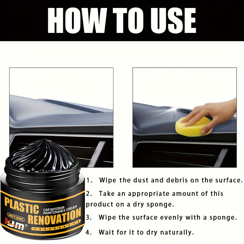 Restaurador de plástico y caucho para automóviles Pasta negra brillante Reparación de neumáticos Oxidación