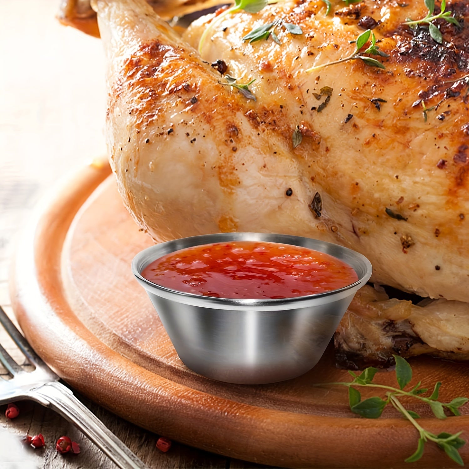 3 чашки для соуса из нержавеющей стали, по 1,5 унции каждая, многоразовые и коммерческого класса для домашнего или ресторанного использования, идеально подходят для закусок или сырных тарелок во время праздников.