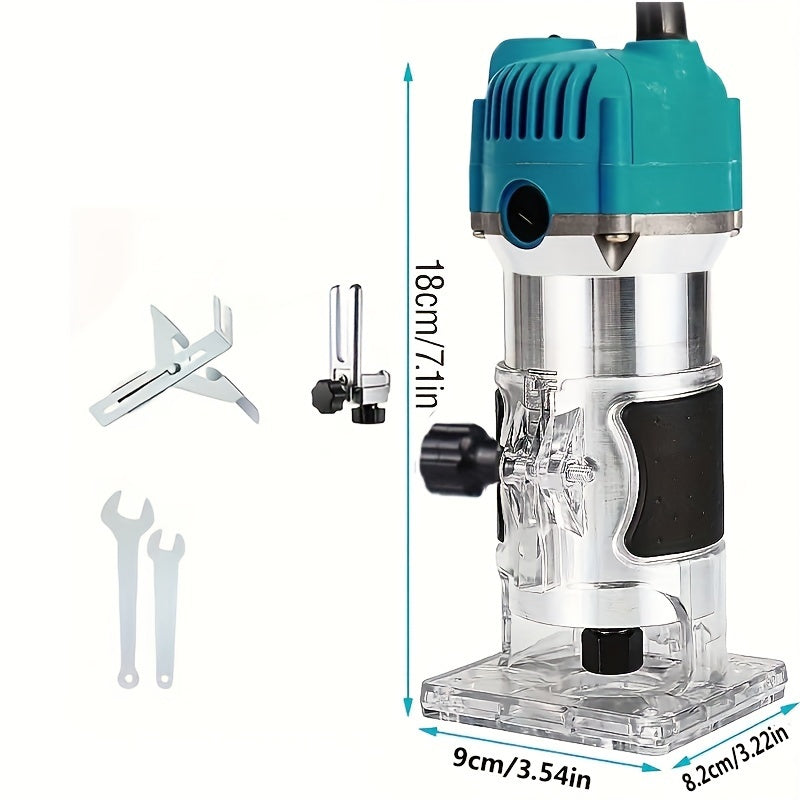 Electric Woodworking Router with Slotting Function for DIY Engraving Edge Trimming Laminate Milling Carving 220V