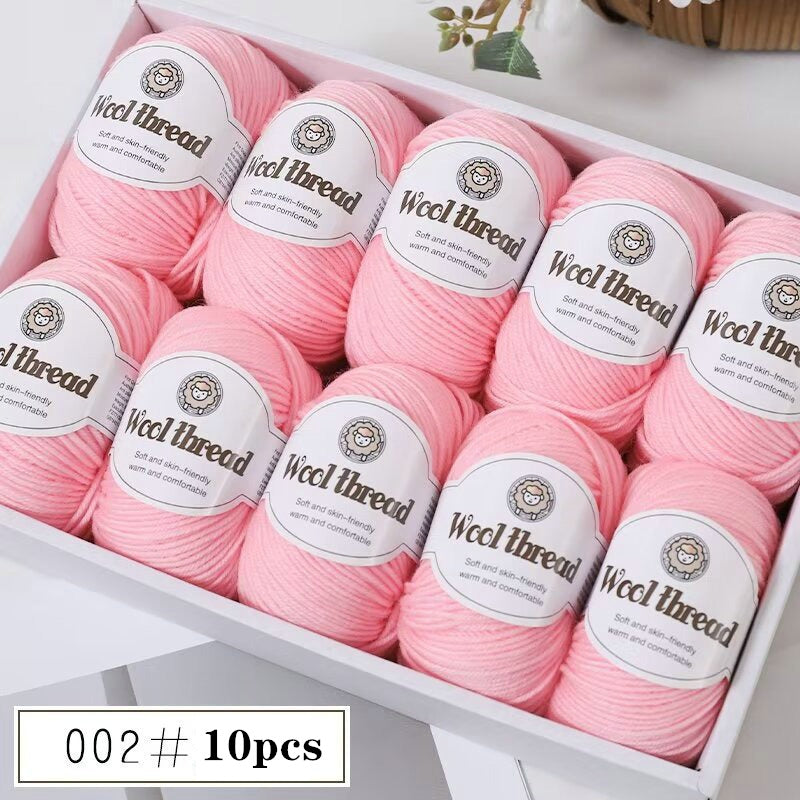 10pcs Australian Wool Yarn 500g Soft Warm Knitting for Sweaters Coats Scarves