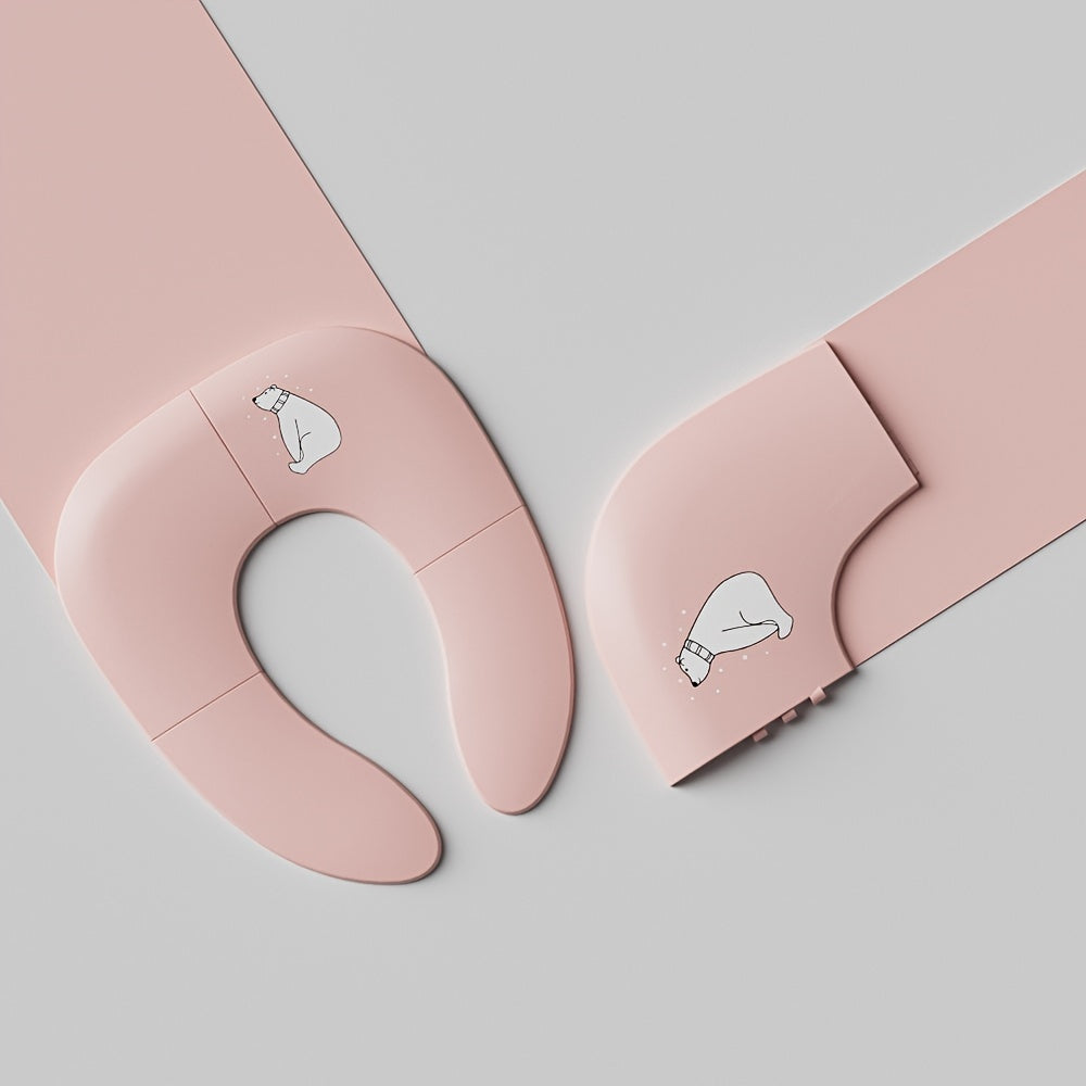 Children's Foldable Toilet Training Seat for Ages 3-8 with Splash Guard and Durable Material