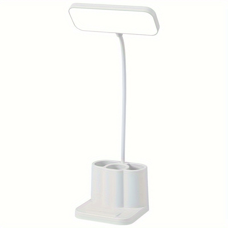 Регулируемая светодиодная настольная лампа с сенсорным управлением, технологией защиты глаз, перезаряжаемой батареей, идеальна для спальни или учебы.