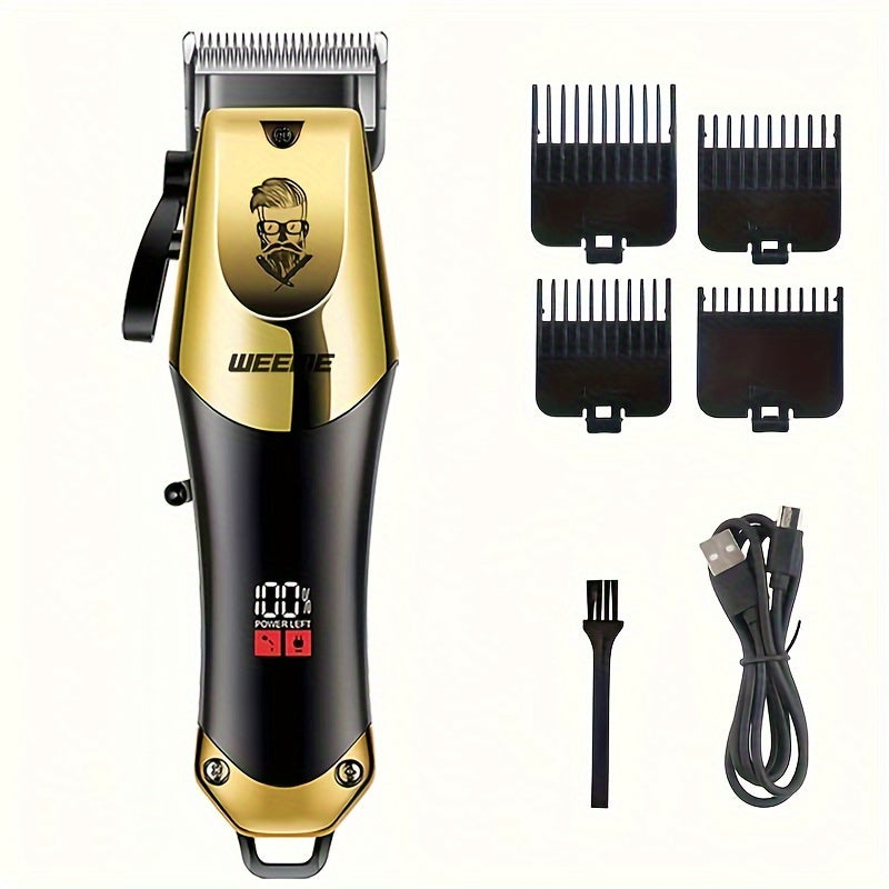Electric Hair Clipper with Ceramic Blade Rechargeable USB Charging for Haircuts Shaving and Grooming
