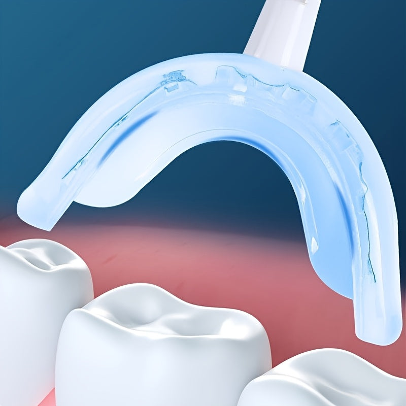 Havodorsiz USB-quvvatlangan portativ tishlarni oqartirish to'plami, erkaklar va ayollar uchun ko'k LED chiroq bilan.