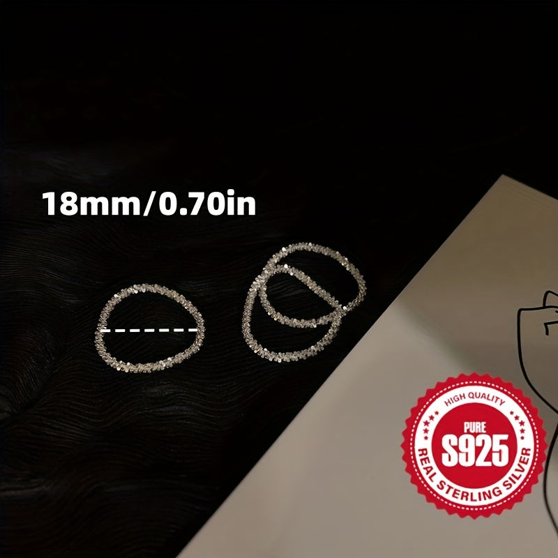 Women's Silver Ring Delicate Soft Chain with Sparkling Personality 0.9g Lightweight