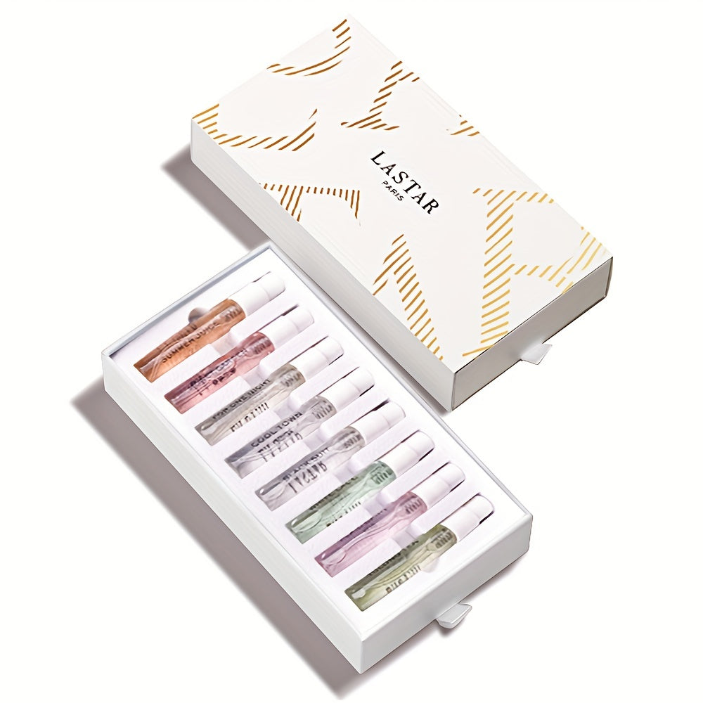 Set de regalo de 8 piezas de Eau De Toilette floral para mujeres y niñas, perfume de tamaño de viaje con fragancia de vainilla, jazmín, gardenia y naranja