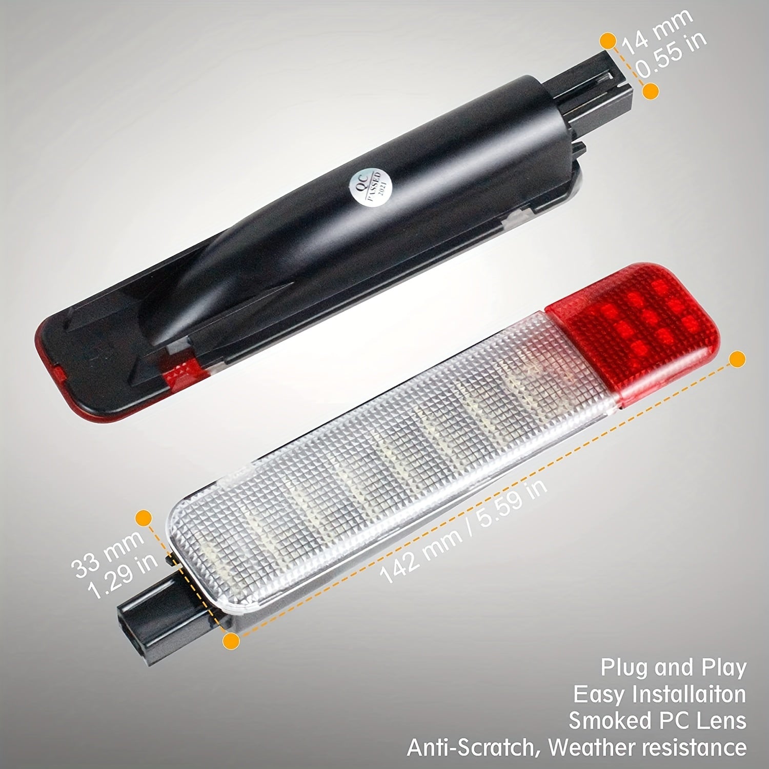 White LED Door Courtesy Light 2pcs for Trucks Interior Illumination