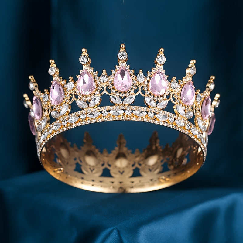 Rhinestone Tiara for Women Wedding Prom Bridal Hair Accessory Elegant Crown