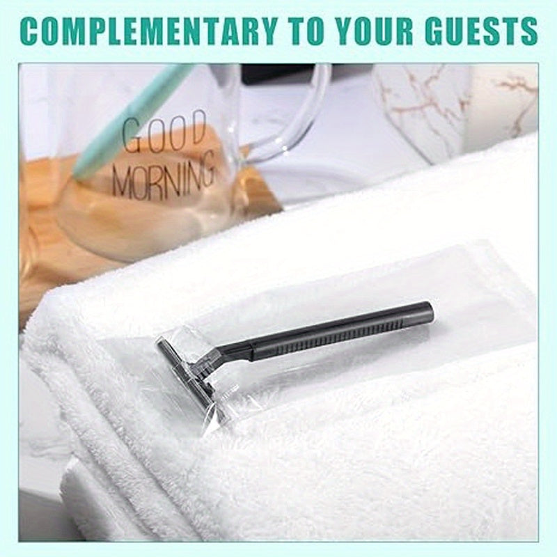 Men Disposable Razors Reusable Plastic Handle Individually Wrapped 30 Pack