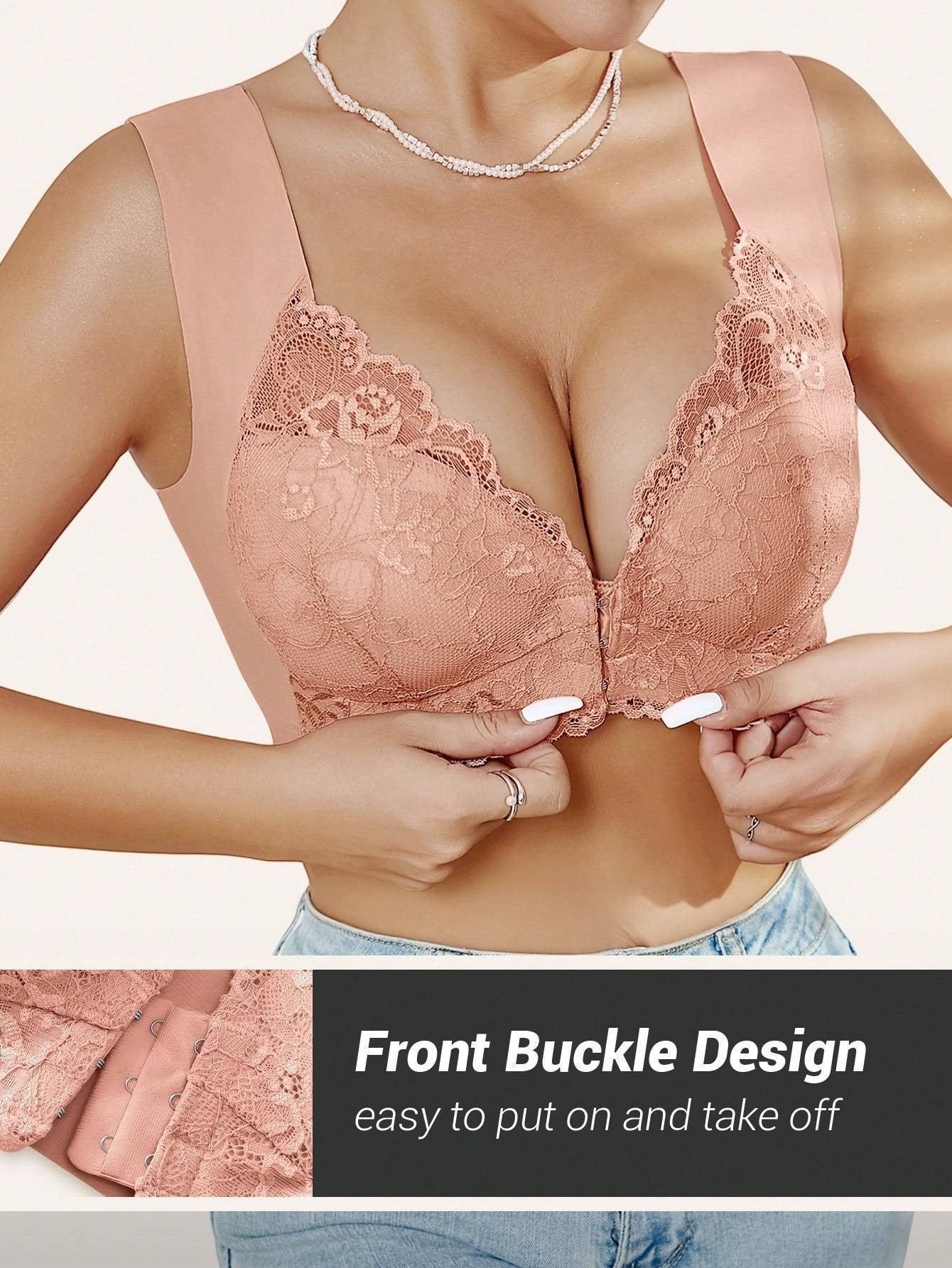 Women's Plus Size Sports Bras Pack Breathable Stretchy Floral V-Neck