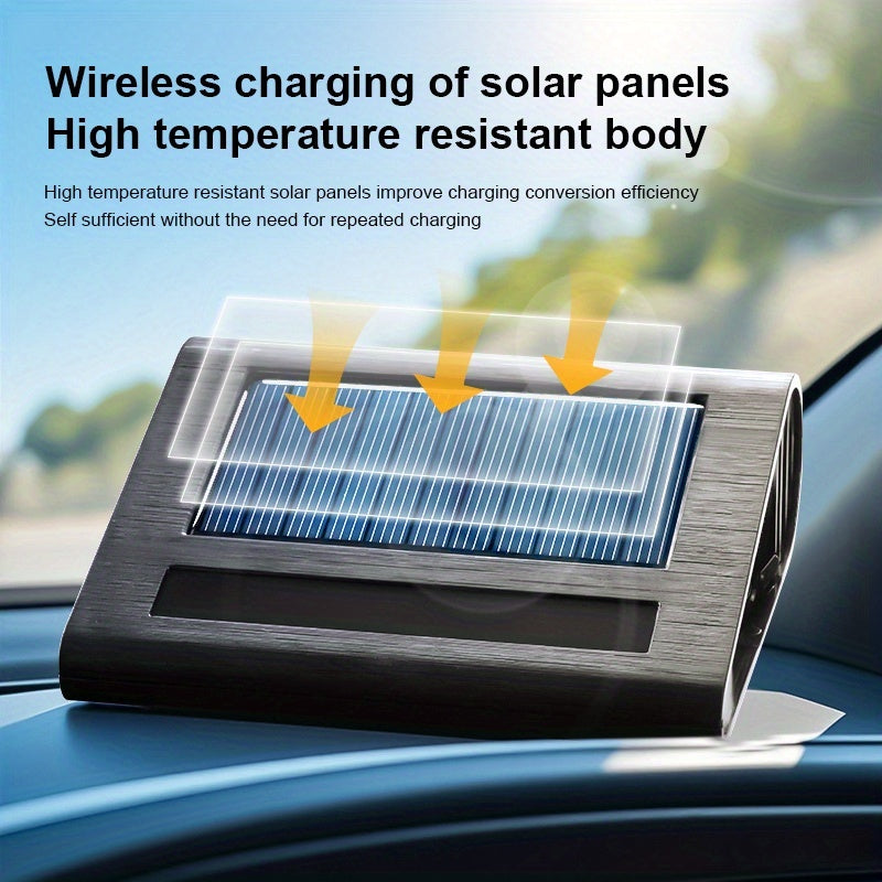 Car Air Purifier Solar Powered Rechargeable 360° Ventilation Auto-Start
