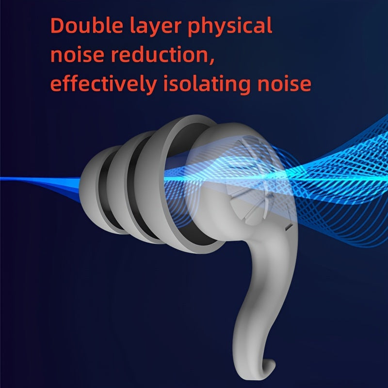 Reusable Sleep Three-Layer Earplugs for Noise Prevention and Better Sleep