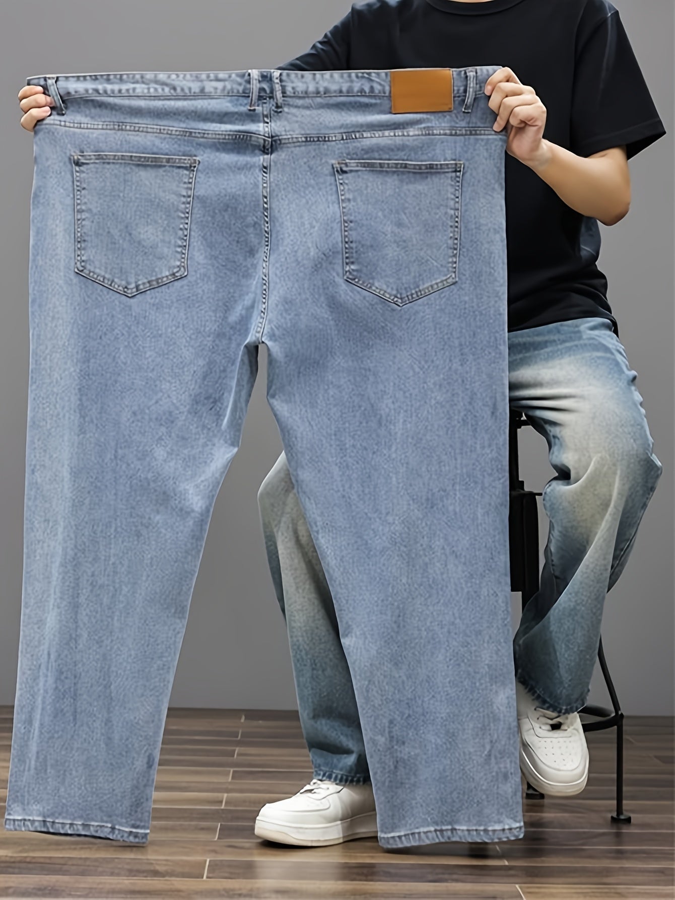 Men's Cotton Loose Fit Casual Cargo Pants in Plus Sizes