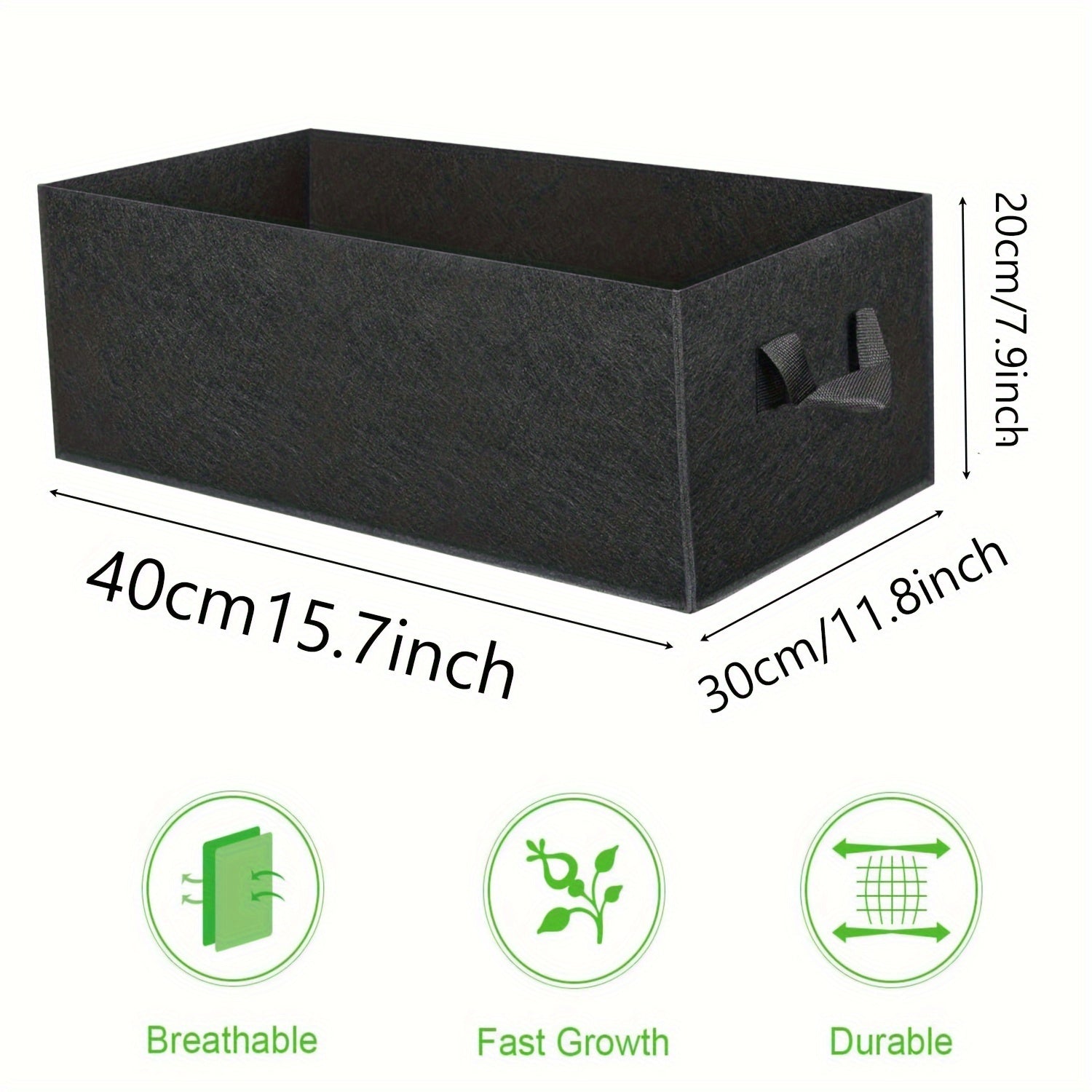 3 Pack 6-Gallon Garden Grow Bags with Handles Breathable Non-Woven Fabric for Vegetables Flowers Indoor Outdoor