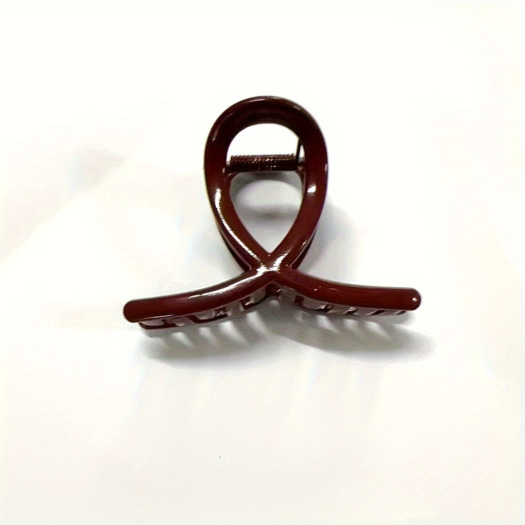 Set of 4 Red Hair Claw Clips for Women Large Non-Slip Resin Jaw Clips for Updos and Ponytails