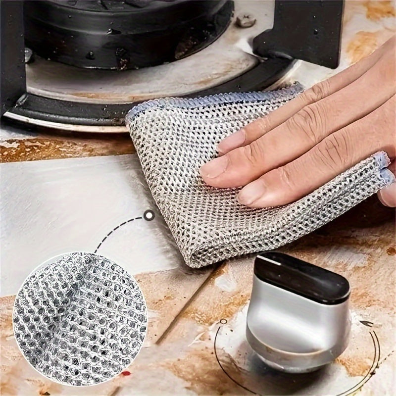 50 Pack Microfiber Dish Scrub Pads Dual-Sided Kitchen Cleaning Towels