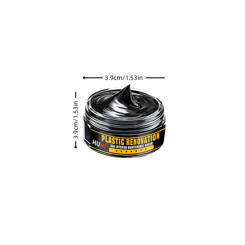 Crema restauradora para el interior del coche para plástico, tablero, neumáticos, reparación de asientos, negro, resina ABS