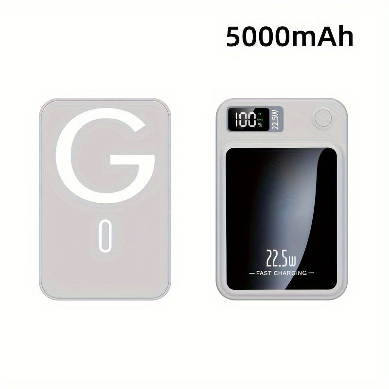 5000/10000mAh Magnetic Wireless Power Bank 22.5W Fast Charging for Apple Android Devices