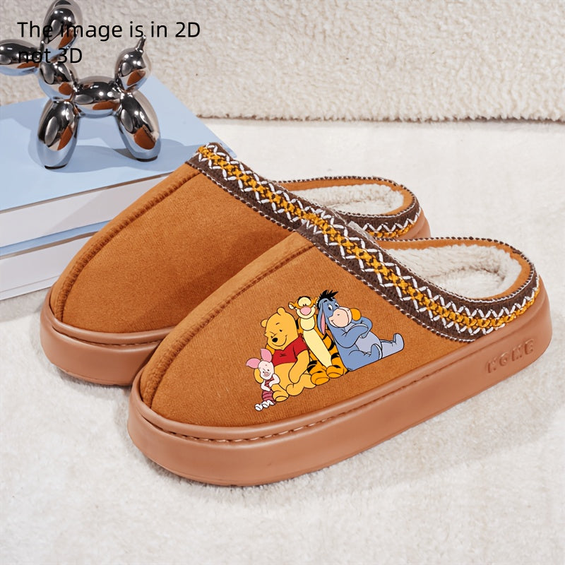 Women’s Solid Color Lace Slippers, Indoor Outdoor Warm Thick Sole