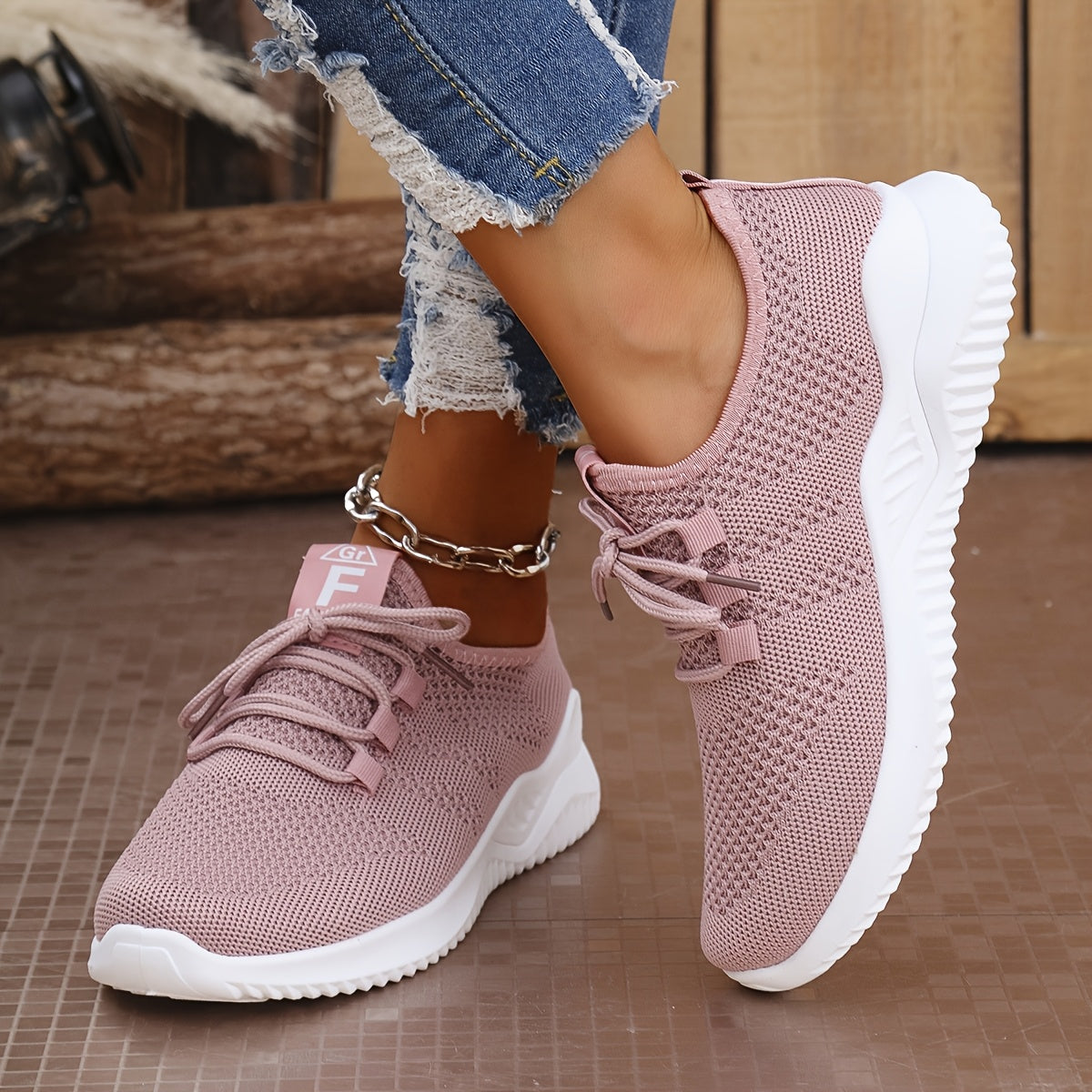 Zapatillas casuales para mujer ligeras, transpirables y sin cordones
