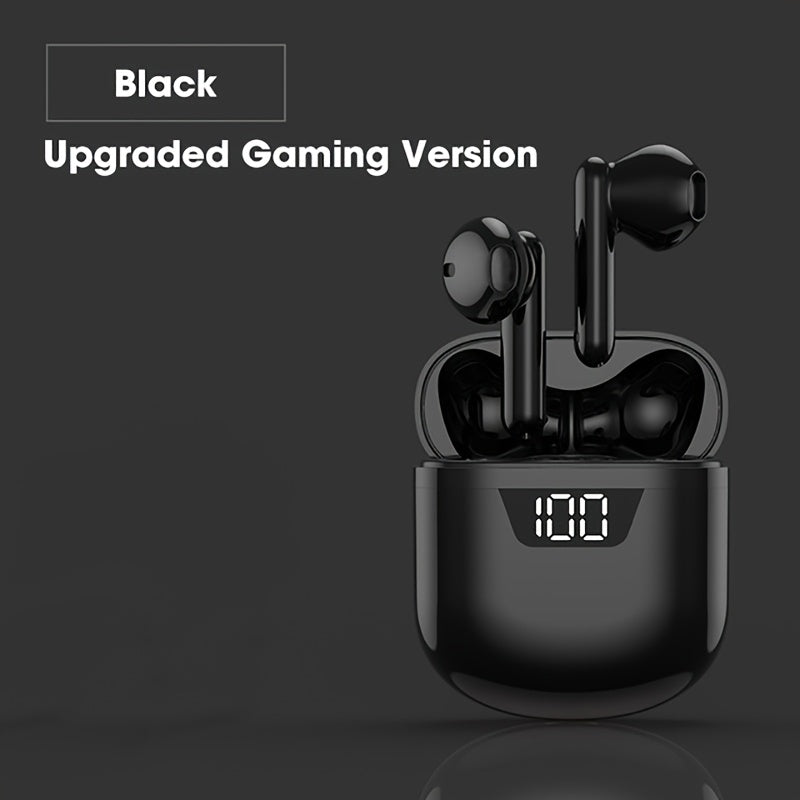 Wireless Earbuds with Microphone for Android and iOS Phones, Rechargeable, Wireless Charging Case