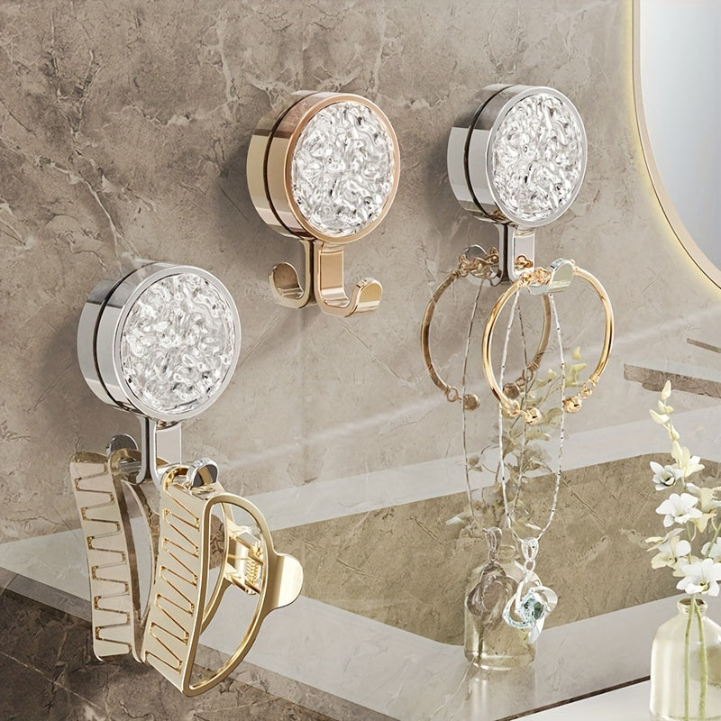 Glacier Pattern Wall Hook Set Seamless Non-perforated Bathroom Door Hanging