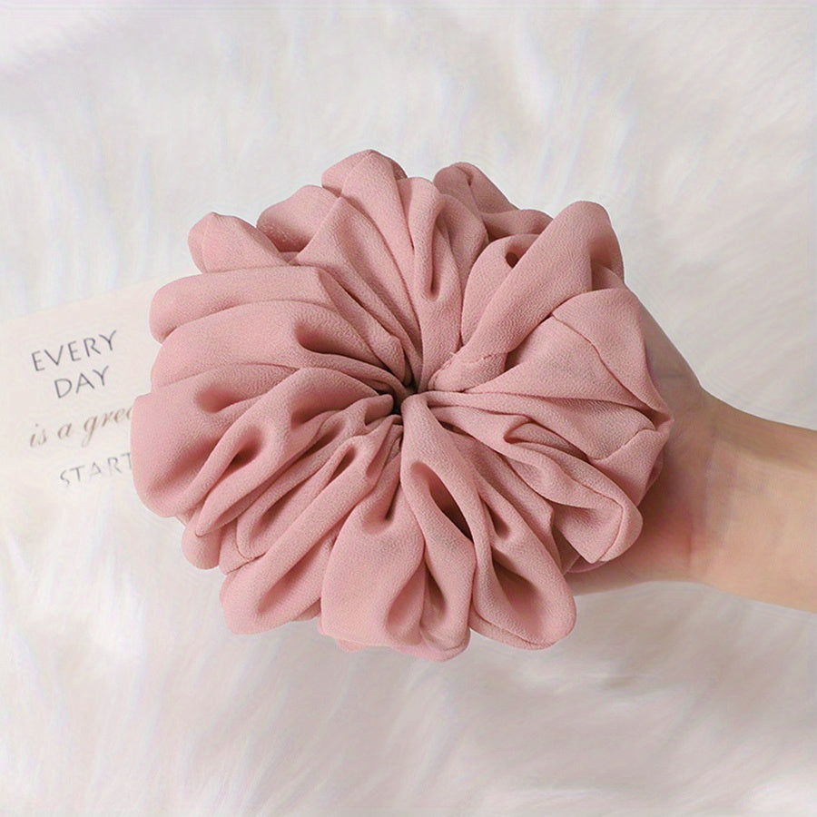 Solid-Colored Polyester Hijab for Women with Woven Design and Elasticity