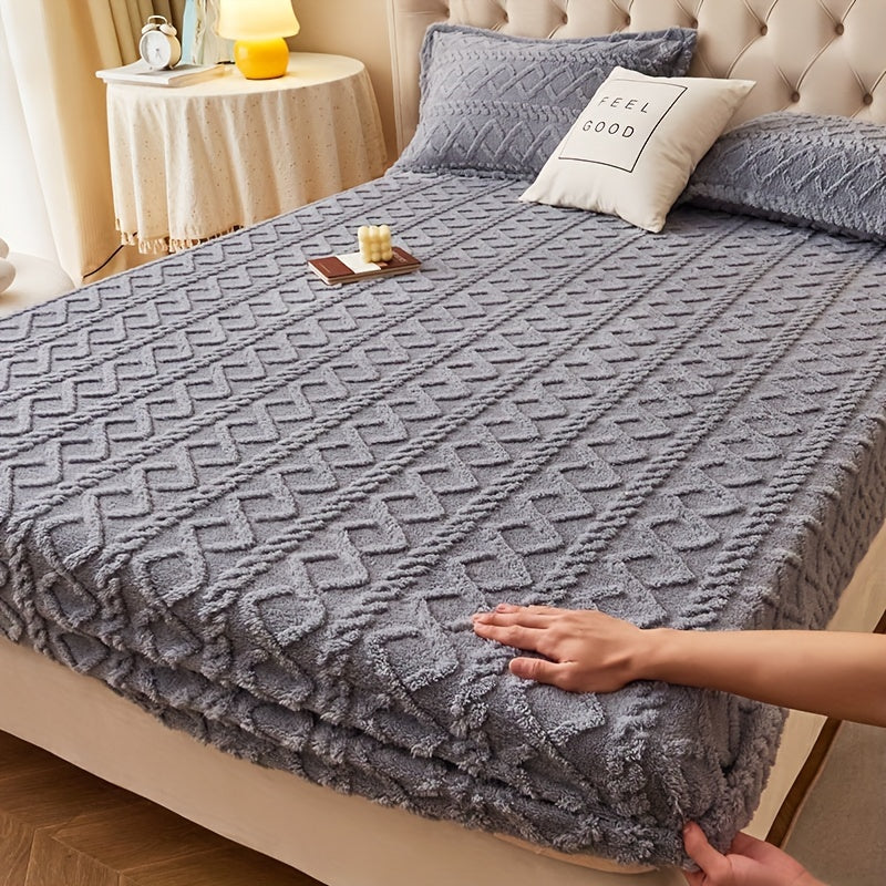 Striped Taffeta Bed Skirt Thick Polyester Jacquard Washable for Beds Up to 29cm