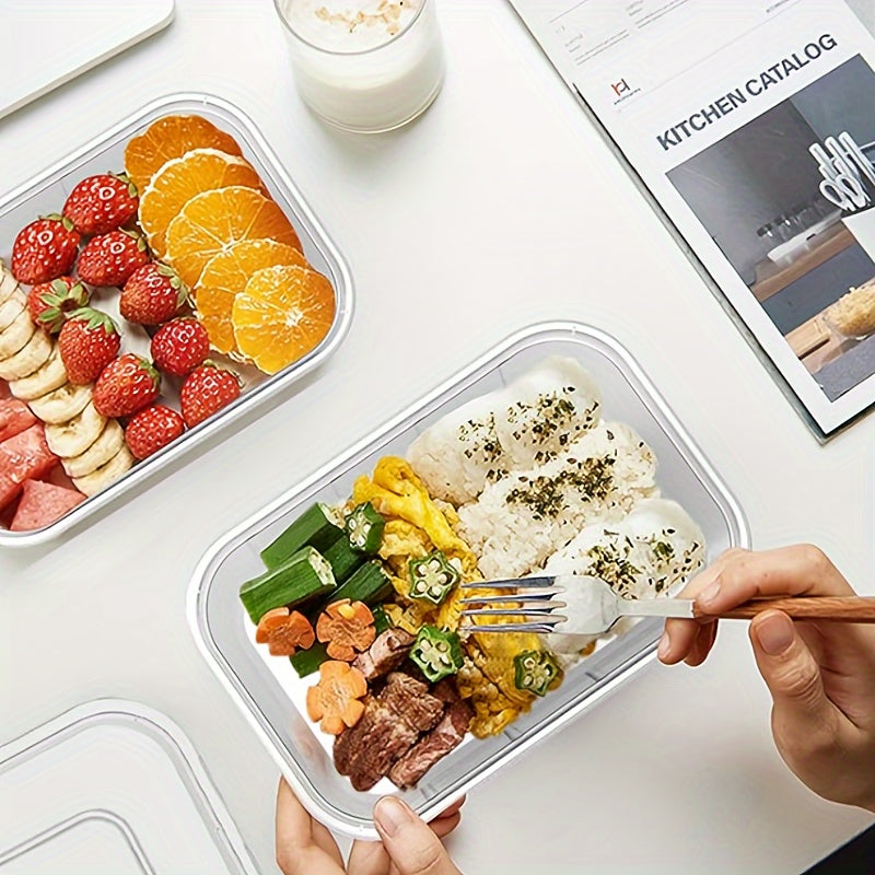 50 Sets Clear Plastic Food Storage Containers with Lids for Takeout and Microwave