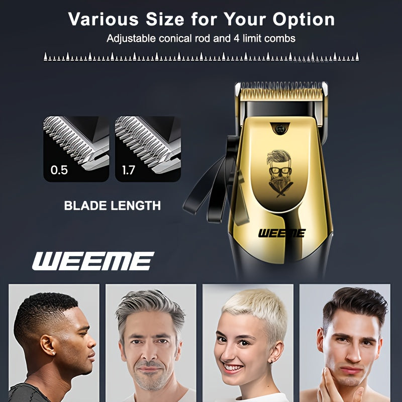 3pcs Professional Hair Clippers Set Rechargeable Lithium Battery Men’s Electric Trimmer Kit