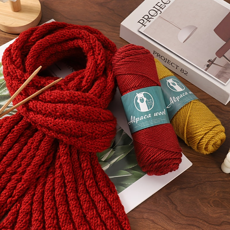 5-Pack Multicolor Alpaca Wool Yarn 500g Thick-Thin Self-Striping and Ombre