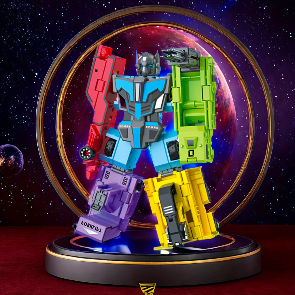 Детский набор для самостоятельной сборки робота в виде транспортного средства для детей от 3 лет для развития числового восприятия и моторики, образовательная игрушка