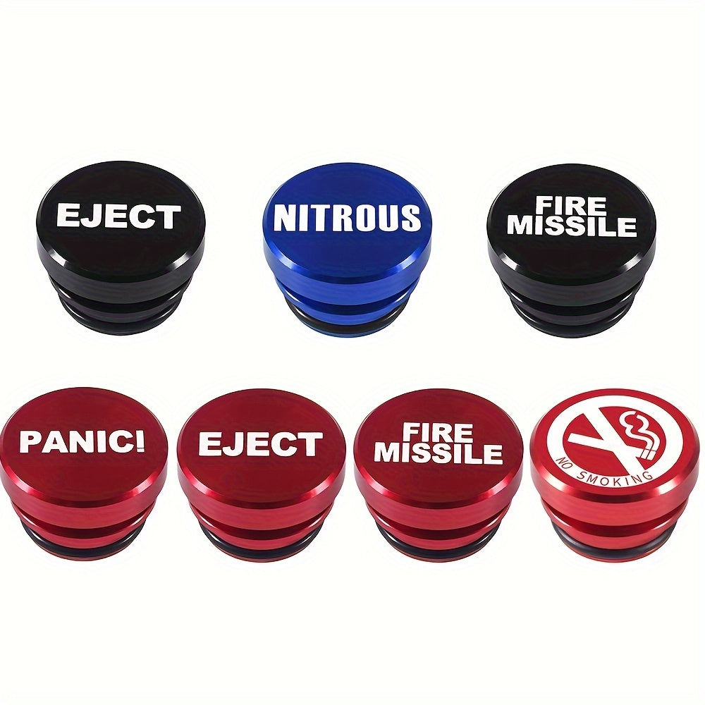 Universal 12V Aluminum Alloy Car Cigarette Lighter Cover Red Ignition Button