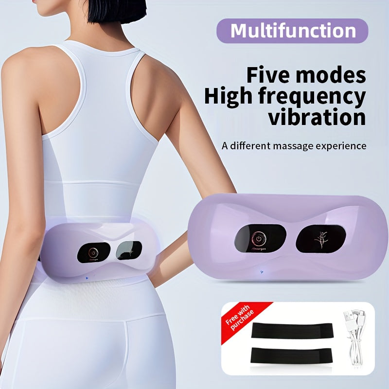 Электрический массажер пояса для женщин с 5 режимами, регулируемой вибрацией, портативный для расслабления тела