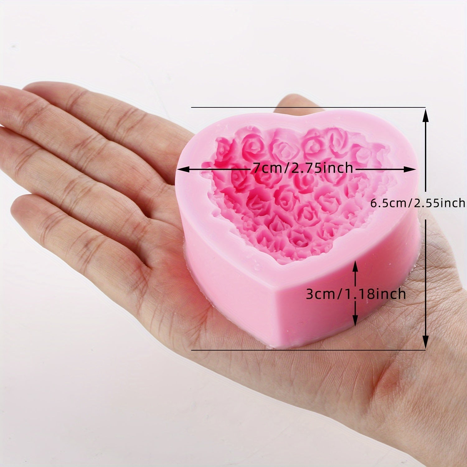 Rose Flower Silicone Mold for Cake Decorating and Ice Cream Making